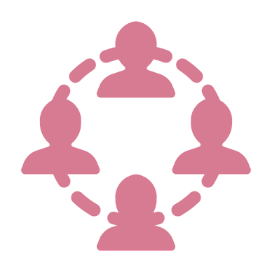 People connected in a circle