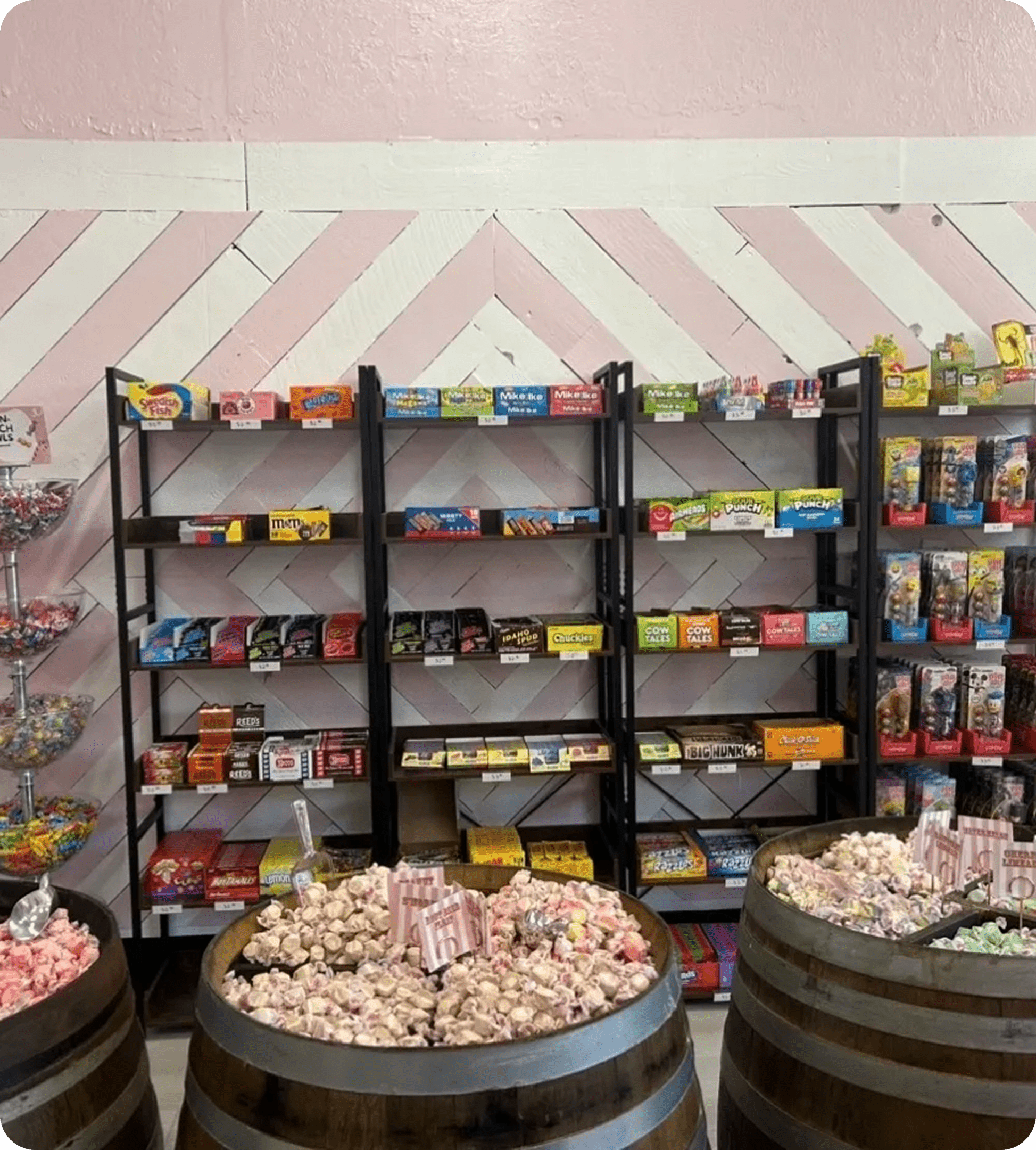 Sweet treats in a retro candy shop